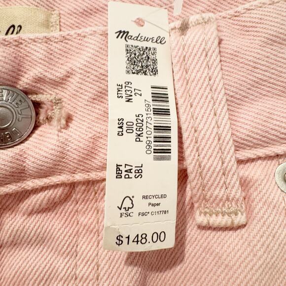 Madewell Women's The Darted Barrel-Leg Jeans Subtle Blossom Size 27 NWT - Picture 12 of 16